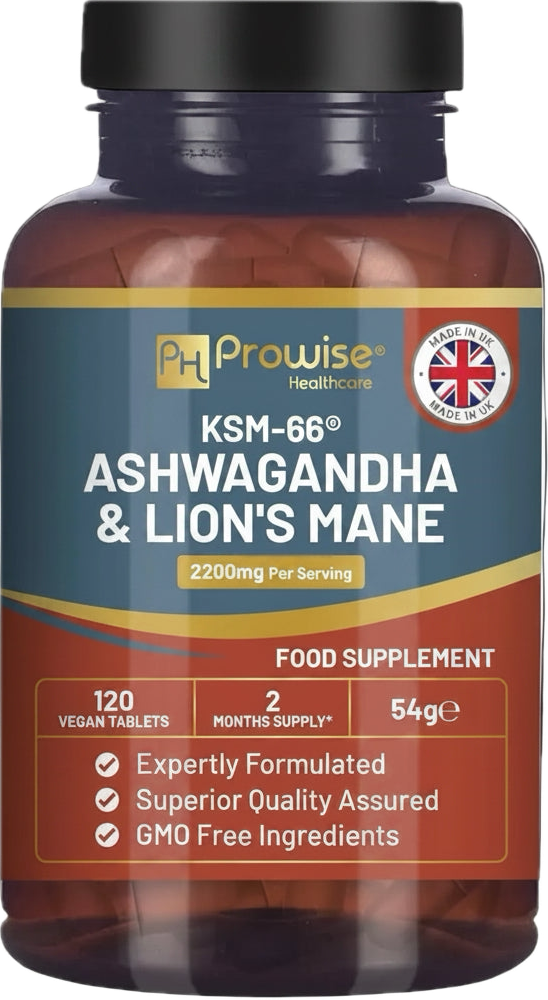 KSM-66 Ashwagandha and Lions Mane Tablets