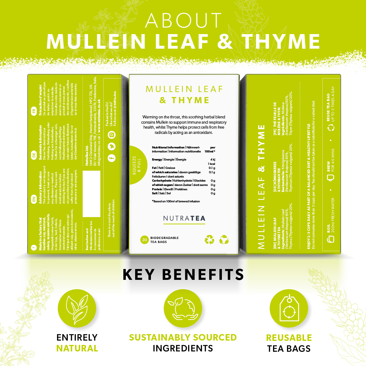 Mullein Leaf & Thyme Herbal Tea