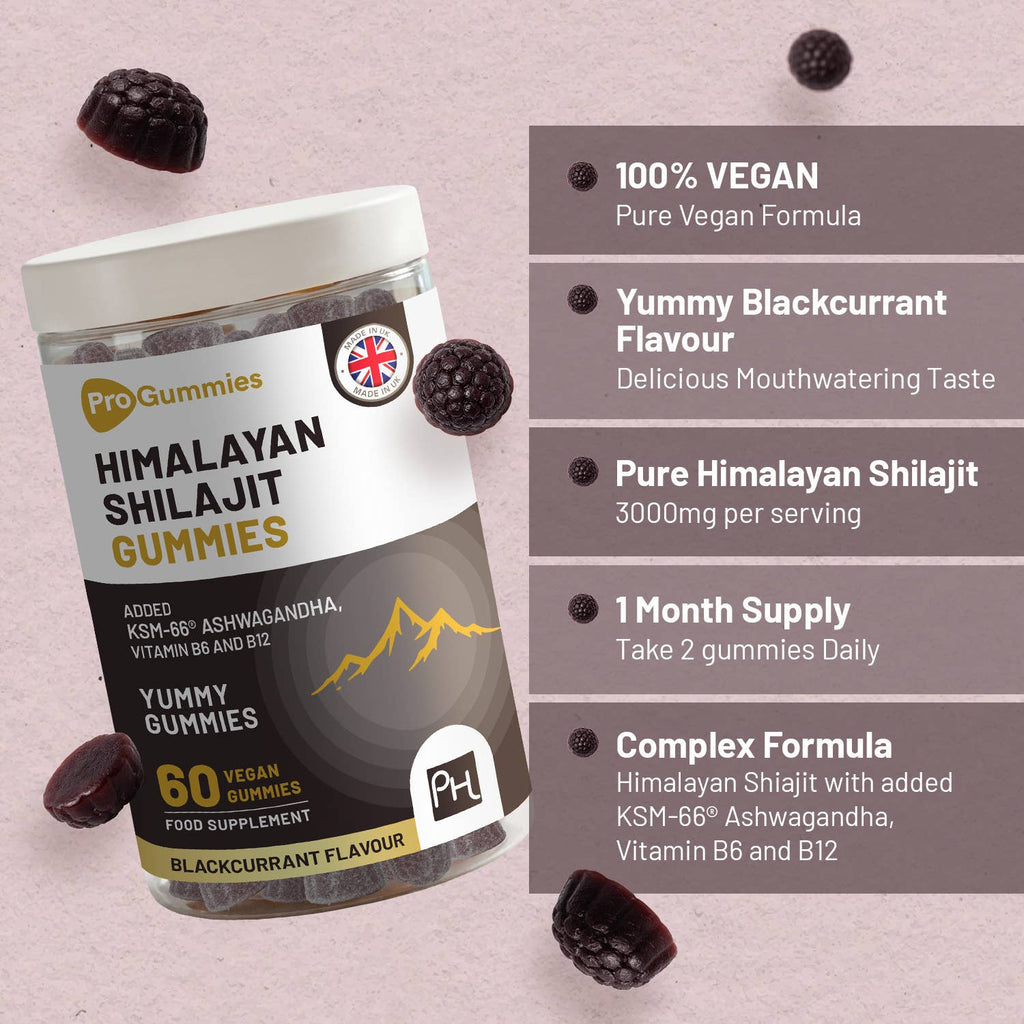 Himalayan Shilajit Gummies 3000mg with KSM-66 Ashwagandha